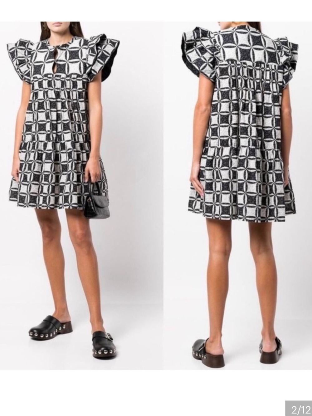 Sea New York Catalina Calico Tunic Dress 🖤 - Picture 2 of 6